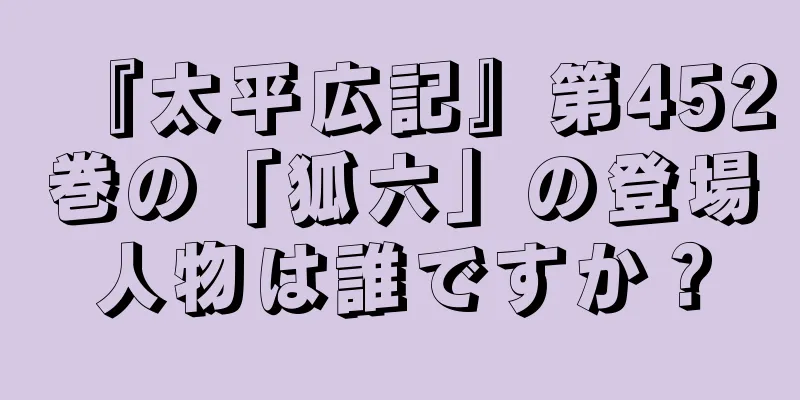 『太平広記』第452巻の「狐六」の登場人物は誰ですか？