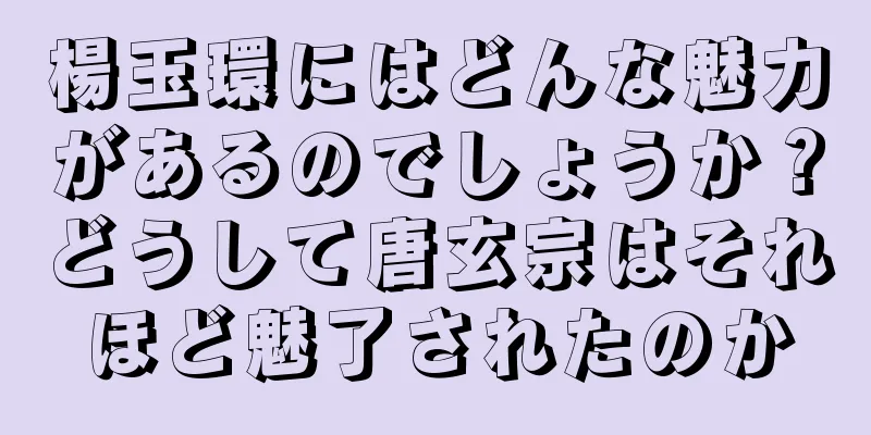 楊玉環にはどんな魅力があるのでしょうか？どうして唐玄宗はそれほど魅了されたのか