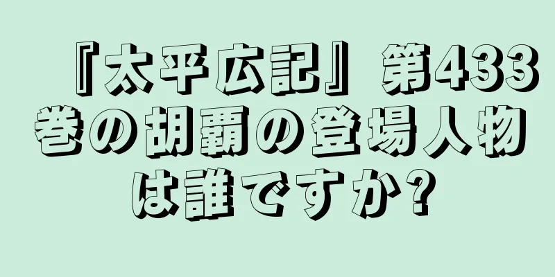 『太平広記』第433巻の胡覇の登場人物は誰ですか?