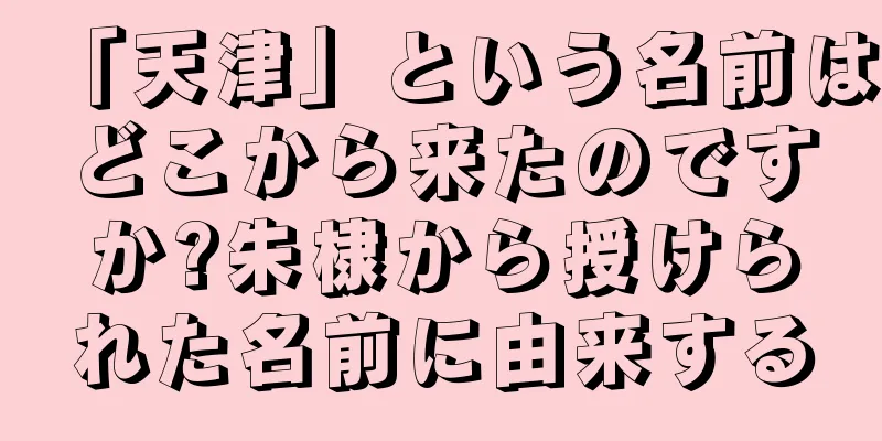 「天津」という名前はどこから来たのですか?朱棣から授けられた名前に由来する