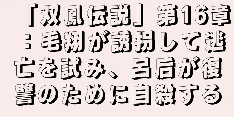 「双鳳伝説」第16章：毛翔が誘拐して逃亡を試み、呂后が復讐のために自殺する