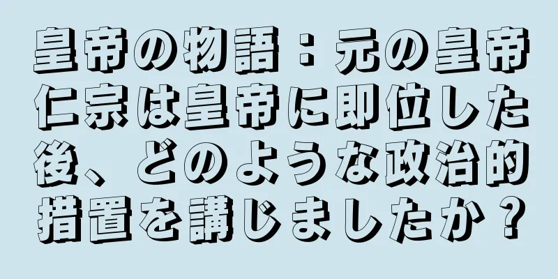 皇帝の物語：元の皇帝仁宗は皇帝に即位した後、どのような政治的措置を講じましたか？
