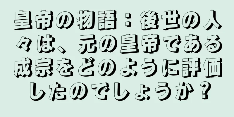 皇帝の物語：後世の人々は、元の皇帝である成宗をどのように評価したのでしょうか？