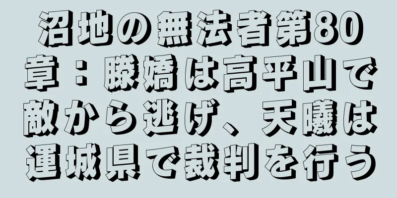 沼地の無法者第80章：滕嬌は高平山で敵から逃げ、天曦は運城県で裁判を行う