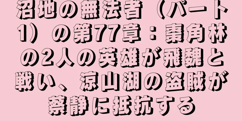 沼地の無法者（パート1）の第77章：棗角林の2人の英雄が飛魏と戦い、涼山湖の盗賊が蔡静に抵抗する