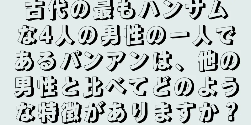古代の最もハンサムな4人の男性の一人であるパンアンは、他の男性と比べてどのような特徴がありますか？
