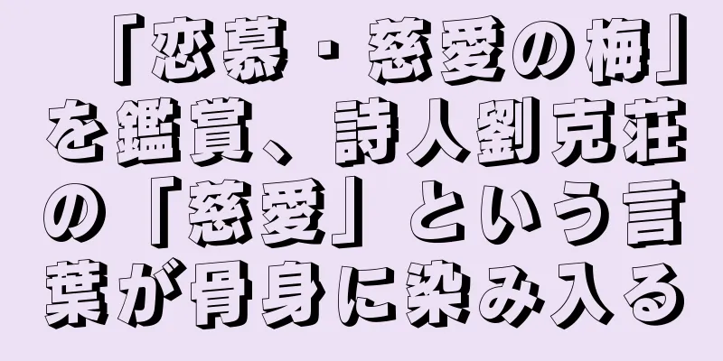 「恋慕・慈愛の梅」を鑑賞、詩人劉克荘の「慈愛」という言葉が骨身に染み入る