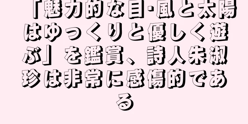 「魅力的な目·風と太陽はゆっくりと優しく遊ぶ」を鑑賞、詩人朱淑珍は非常に感傷的である