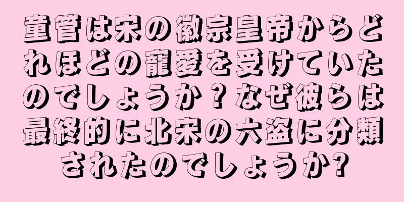 童管は宋の徽宗皇帝からどれほどの寵愛を受けていたのでしょうか？なぜ彼らは最終的に北宋の六盗に分類されたのでしょうか?