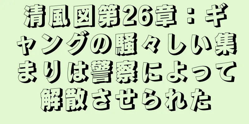 清風図第26章：ギャングの騒々しい集まりは警察によって解散させられた