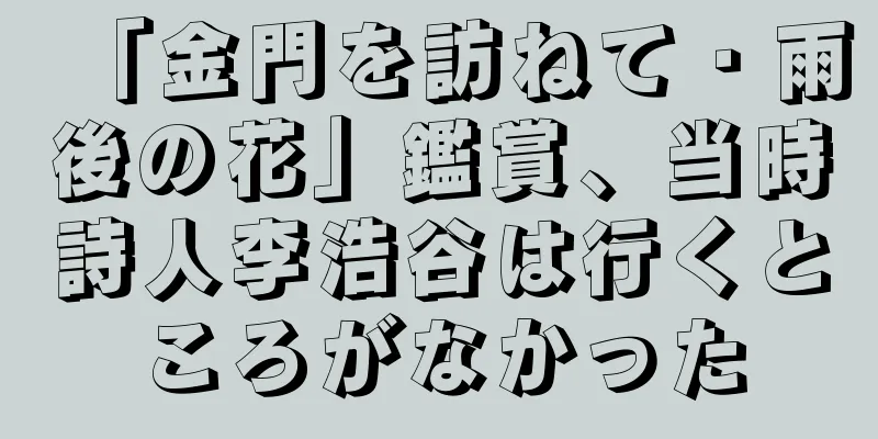 「金門を訪ねて・雨後の花」鑑賞、当時詩人李浩谷は行くところがなかった