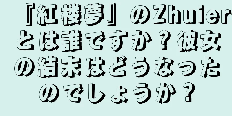 『紅楼夢』のZhuierとは誰ですか？彼女の結末はどうなったのでしょうか？