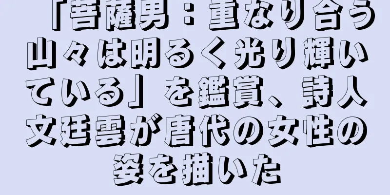 「菩薩男：重なり合う山々は明るく光り輝いている」を鑑賞、詩人文廷雲が唐代の女性の姿を描いた
