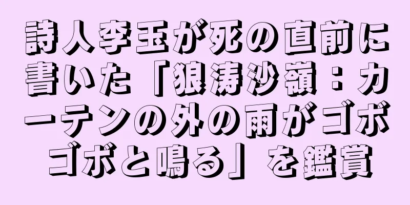詩人李玉が死の直前に書いた「狼涛沙嶺：カーテンの外の雨がゴボゴボと鳴る」を鑑賞