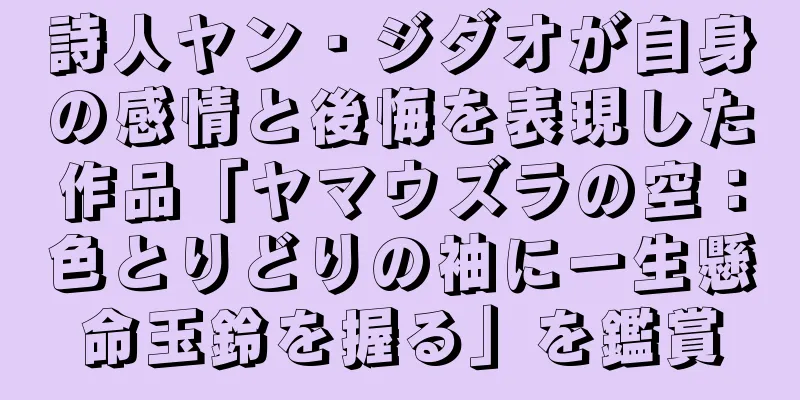 詩人ヤン・ジダオが自身の感情と後悔を表現した作品「ヤマウズラの空：色とりどりの袖に一生懸命玉鈴を握る」を鑑賞