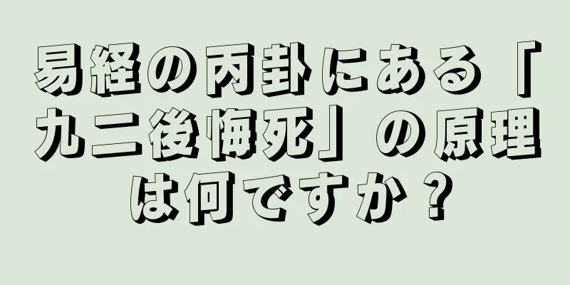 易経の丙卦にある「九二後悔死」の原理は何ですか？