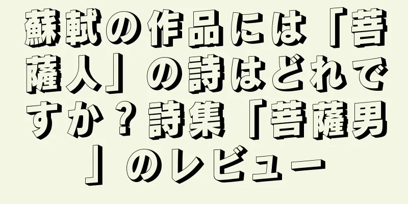 蘇軾の作品には「菩薩人」の詩はどれですか？詩集「菩薩男」のレビュー