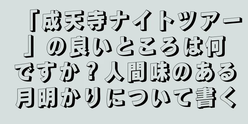 「成天寺ナイトツアー」の良いところは何ですか？人間味のある月明かりについて書く