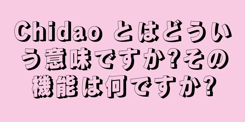 Chidao とはどういう意味ですか?その機能は何ですか?