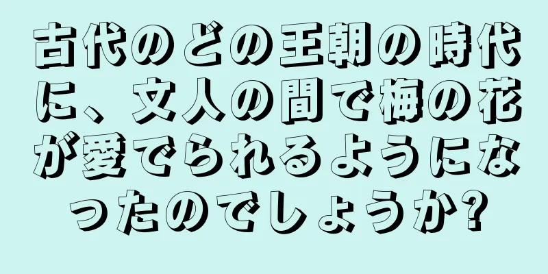 古代のどの王朝の時代に、文人の間で梅の花が愛でられるようになったのでしょうか?