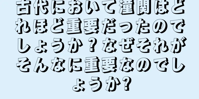 古代において潼関はどれほど重要だったのでしょうか？なぜそれがそんなに重要なのでしょうか?