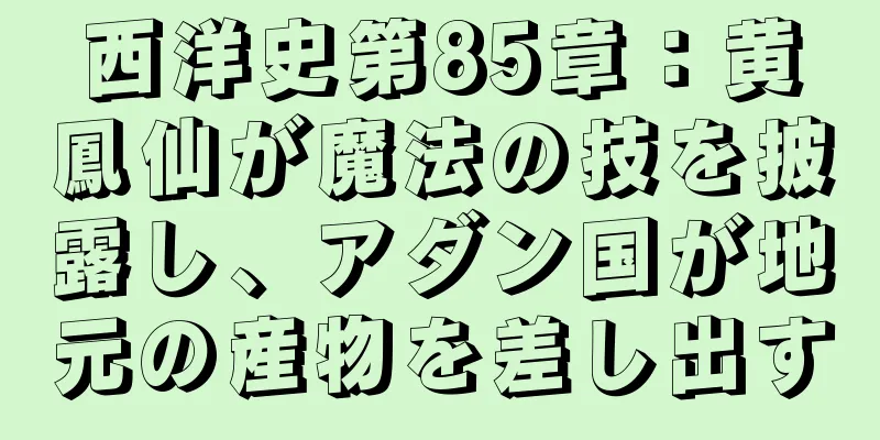 西洋史第85章：黄鳳仙が魔法の技を披露し、アダン国が地元の産物を差し出す