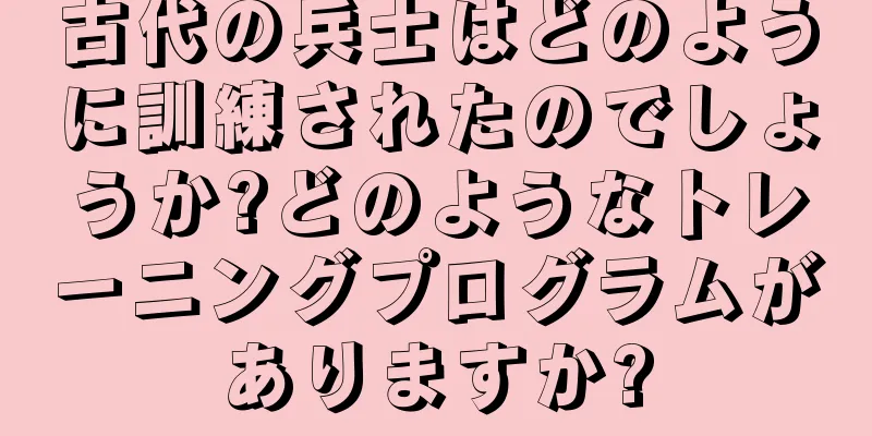 古代の兵士はどのように訓練されたのでしょうか?どのようなトレーニングプログラムがありますか?