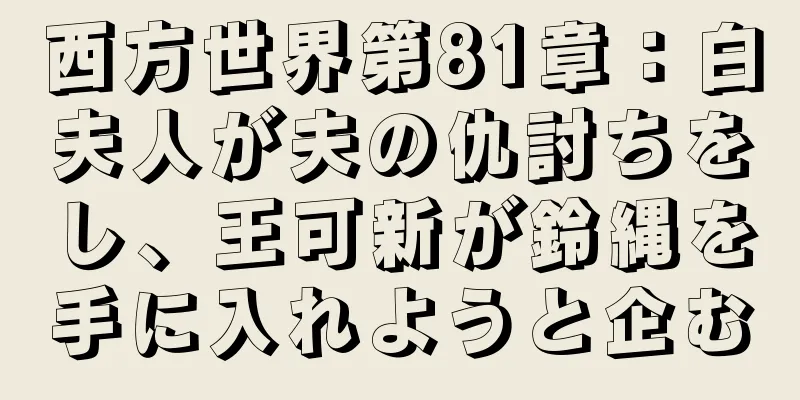 西方世界第81章：白夫人が夫の仇討ちをし、王可新が鈴縄を手に入れようと企む