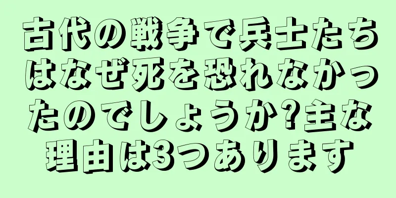 古代の戦争で兵士たちはなぜ死を恐れなかったのでしょうか?主な理由は3つあります