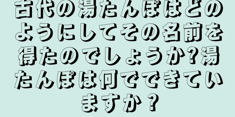 古代の湯たんぽはどのようにしてその名前を得たのでしょうか?湯たんぽは何でできていますか？