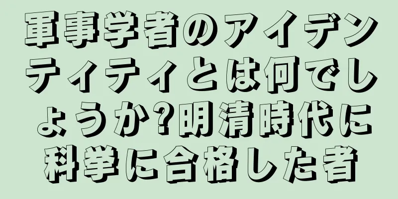 軍事学者のアイデンティティとは何でしょうか?明清時代に科挙に合格した者