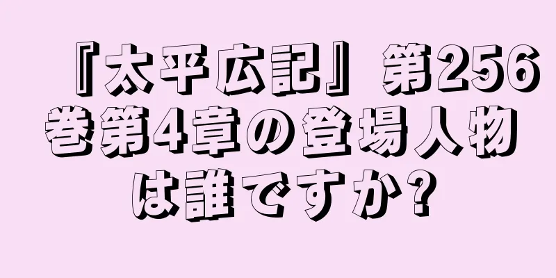 『太平広記』第256巻第4章の登場人物は誰ですか?