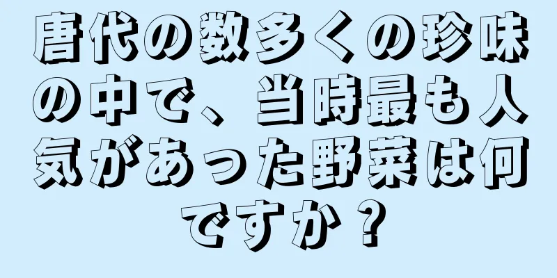 唐代の数多くの珍味の中で、当時最も人気があった野菜は何ですか？