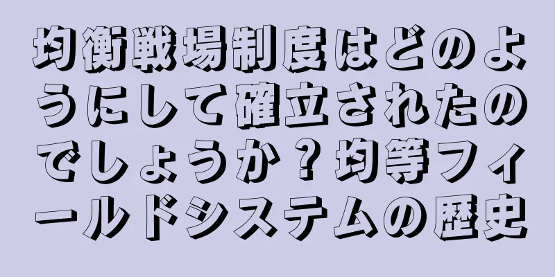 均衡戦場制度はどのようにして確立されたのでしょうか？均等フィールドシステムの歴史