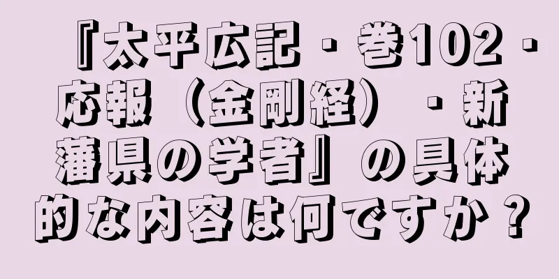 『太平広記・巻102・応報（金剛経）・新藩県の学者』の具体的な内容は何ですか？