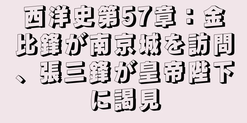 西洋史第57章：金比鋒が南京城を訪問、張三鋒が皇帝陛下に謁見