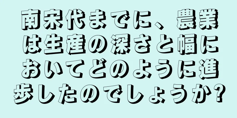 南宋代までに、農業は生産の深さと幅においてどのように進歩したのでしょうか?