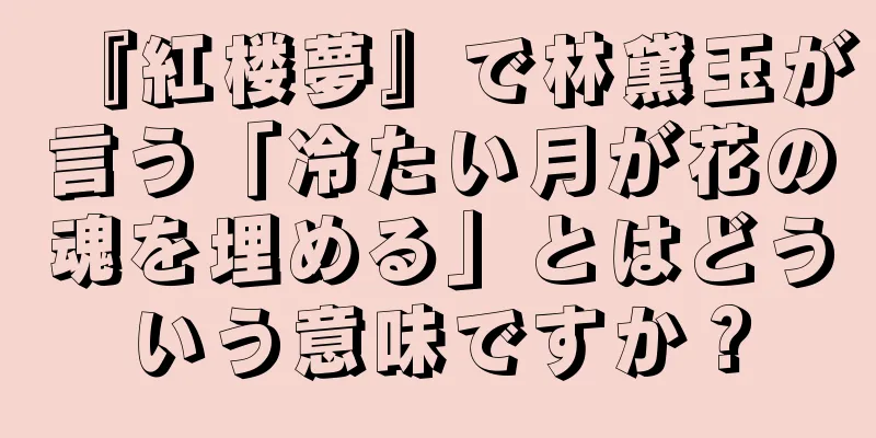 『紅楼夢』で林黛玉が言う「冷たい月が花の魂を埋める」とはどういう意味ですか？