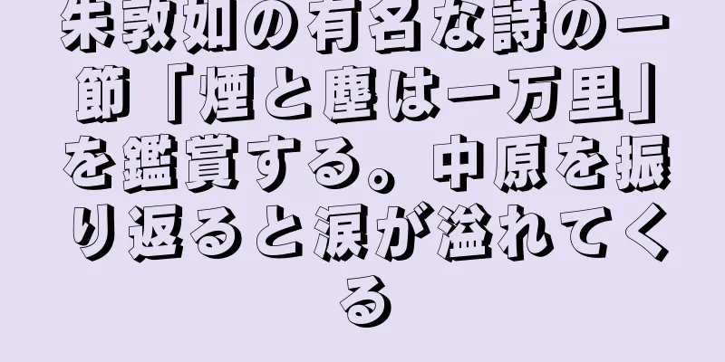 朱敦如の有名な詩の一節「煙と塵は一万里」を鑑賞する。中原を振り返ると涙が溢れてくる