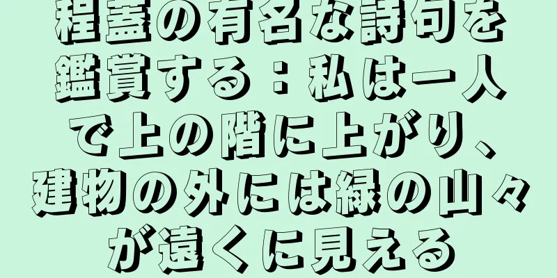 程蓋の有名な詩句を鑑賞する：私は一人で上の階に上がり、建物の外には緑の山々が遠くに見える