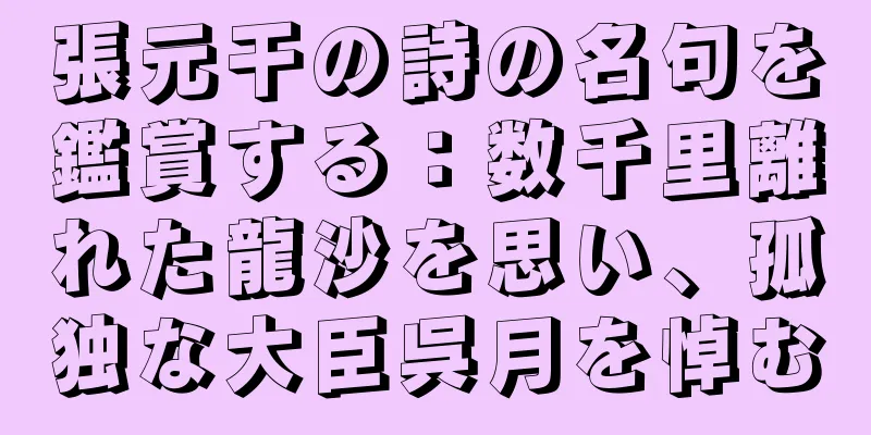 張元干の詩の名句を鑑賞する：数千里離れた龍沙を思い、孤独な大臣呉月を悼む