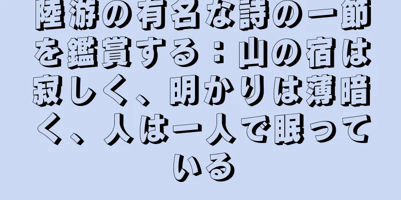 陸游の有名な詩の一節を鑑賞する：山の宿は寂しく、明かりは薄暗く、人は一人で眠っている