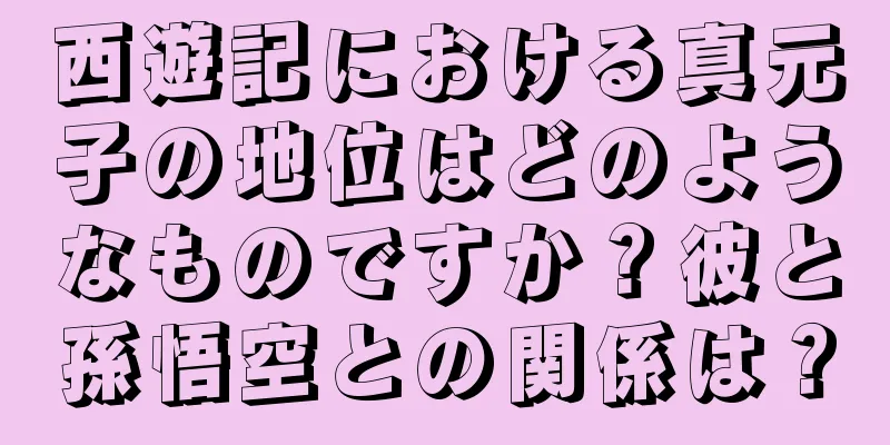 西遊記における真元子の地位はどのようなものですか？彼と孫悟空との関係は？