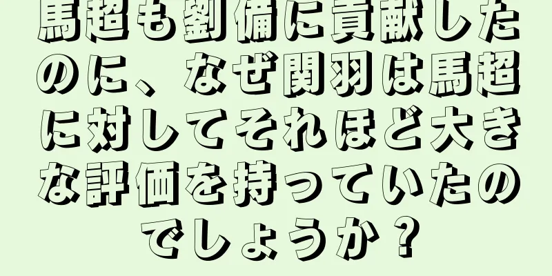 馬超も劉備に貢献したのに、なぜ関羽は馬超に対してそれほど大きな評価を持っていたのでしょうか？