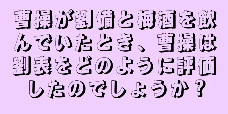 曹操が劉備と梅酒を飲んでいたとき、曹操は劉表をどのように評価したのでしょうか？