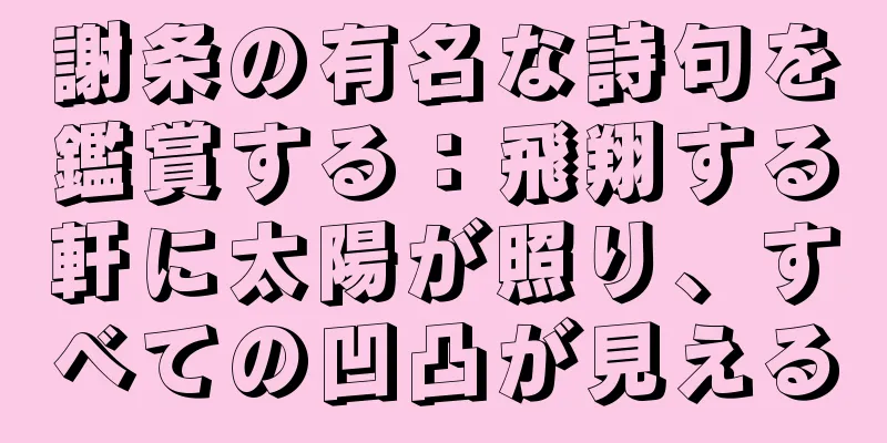 謝条の有名な詩句を鑑賞する：飛翔する軒に太陽が照り、すべての凹凸が見える
