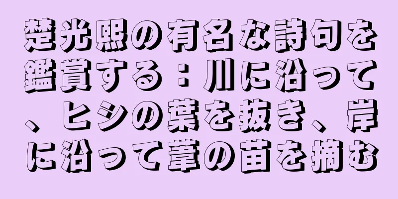 楚光熙の有名な詩句を鑑賞する：川に沿って、ヒシの葉を抜き、岸に沿って葦の苗を摘む