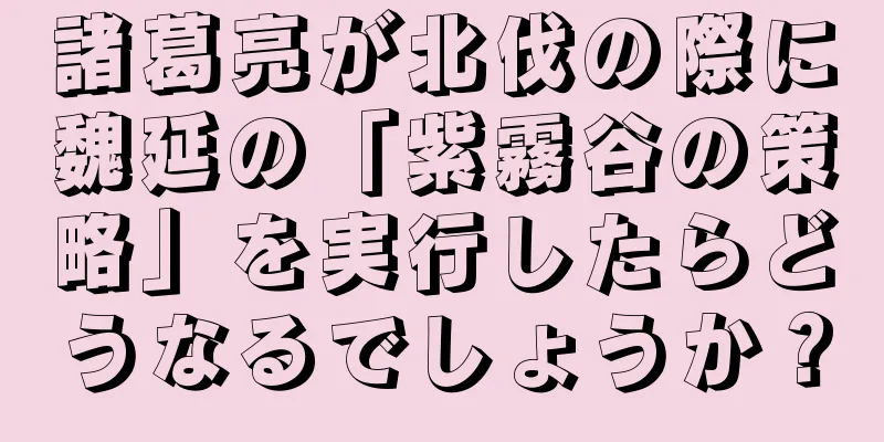 諸葛亮が北伐の際に魏延の「紫霧谷の策略」を実行したらどうなるでしょうか？