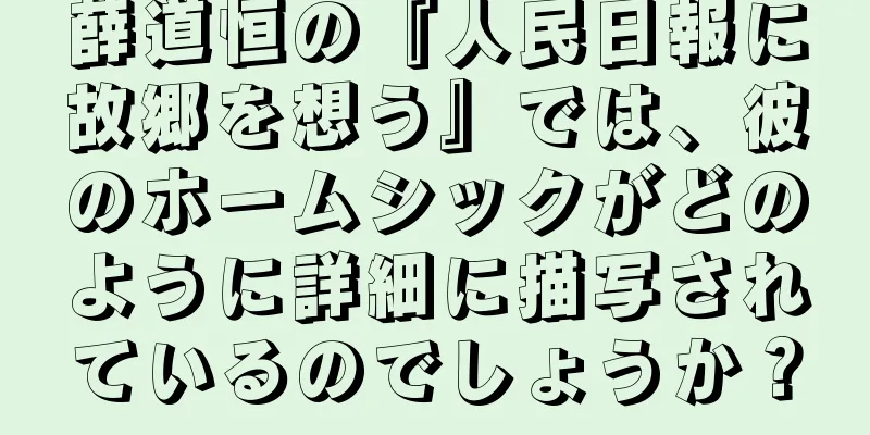 薛道恒の『人民日報に故郷を想う』では、彼のホームシックがどのように詳細に描写されているのでしょうか？