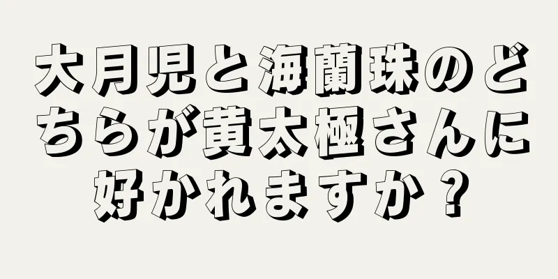 大月児と海蘭珠のどちらが黄太極さんに好かれますか？